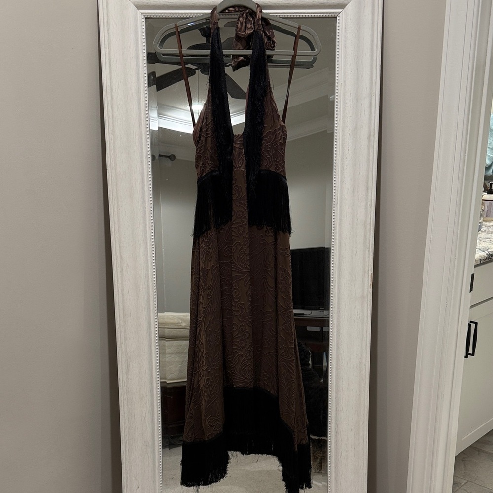 Anthropologie Brown and Black Dress